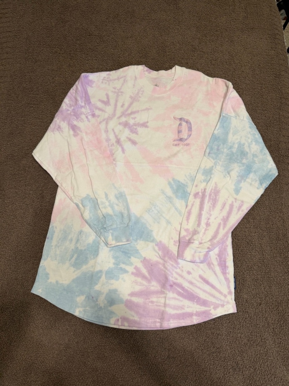 Disney Spirit Jersey Tie-Dye Tee in Pink, Purple & Blue